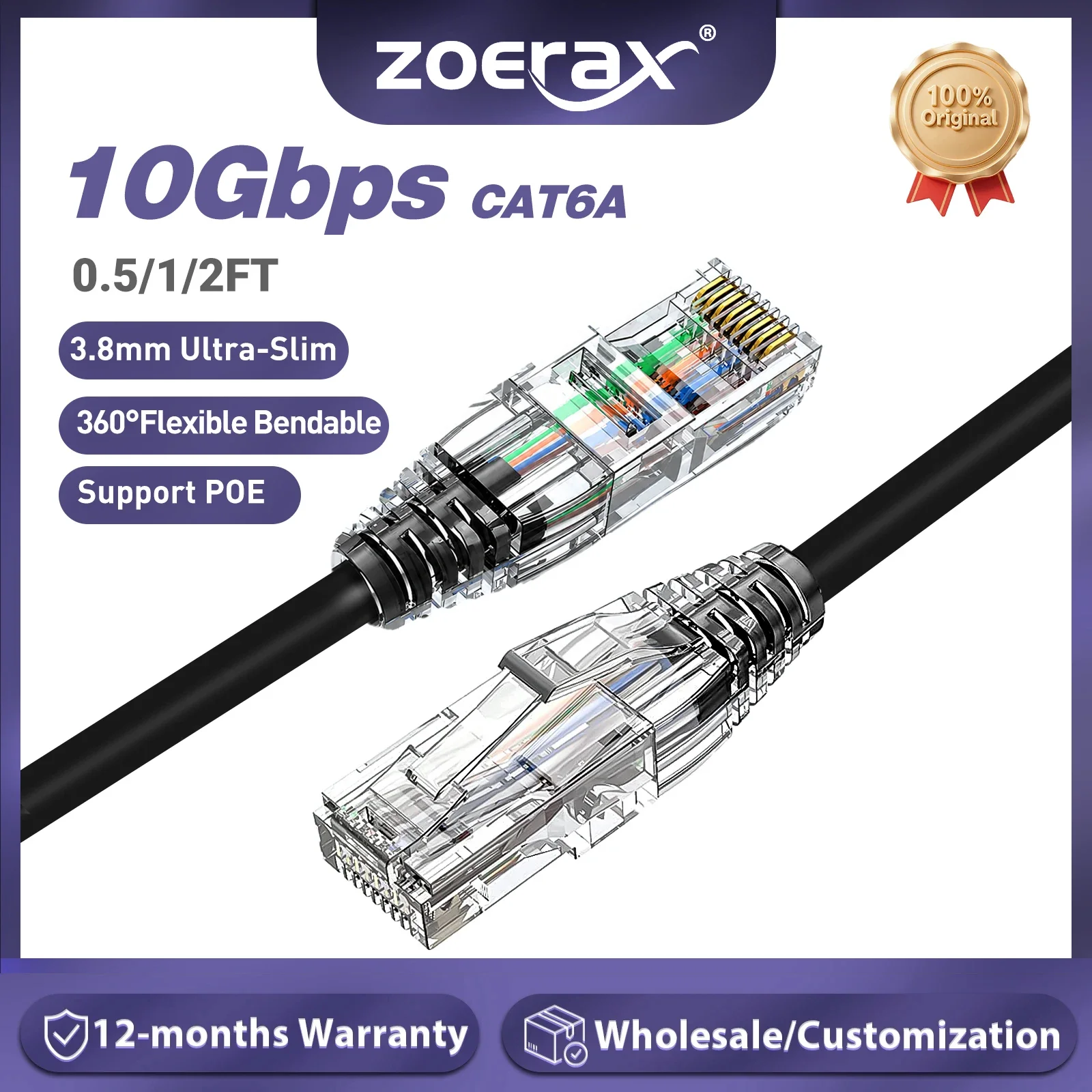 ZoeRax Câble Ethernet CAT6A 10 - Power Over Ethernet avis et prix