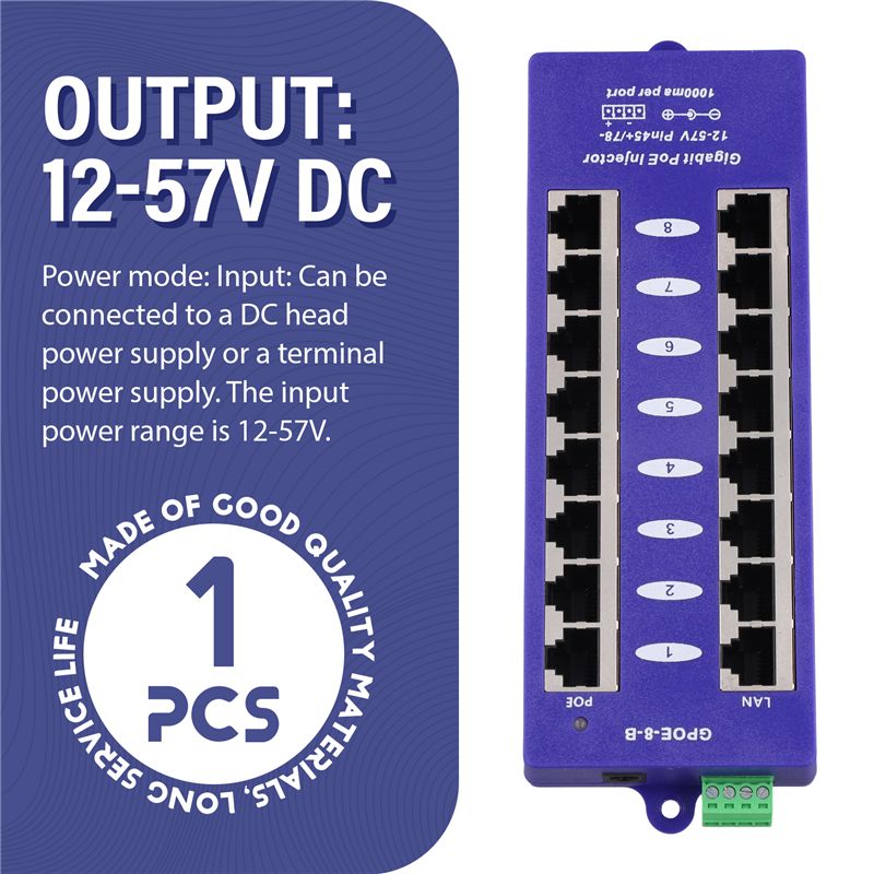 Injecteur PoE Mid-Span Mode B  - Power Over Ethernet avis et prix