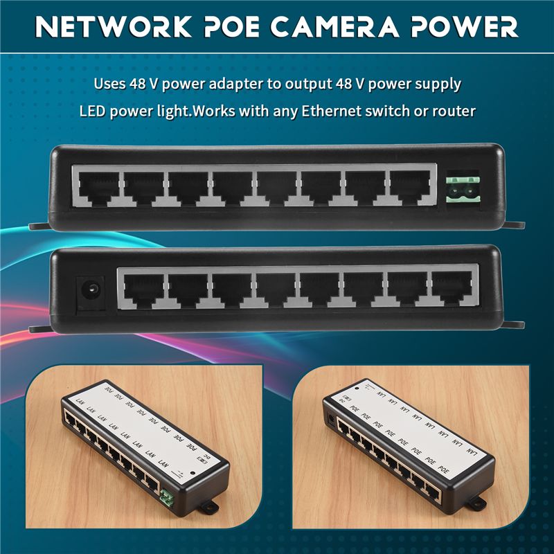 Injecteur PoE 8 ports B03B - R - Power Over Ethernet avis et prix